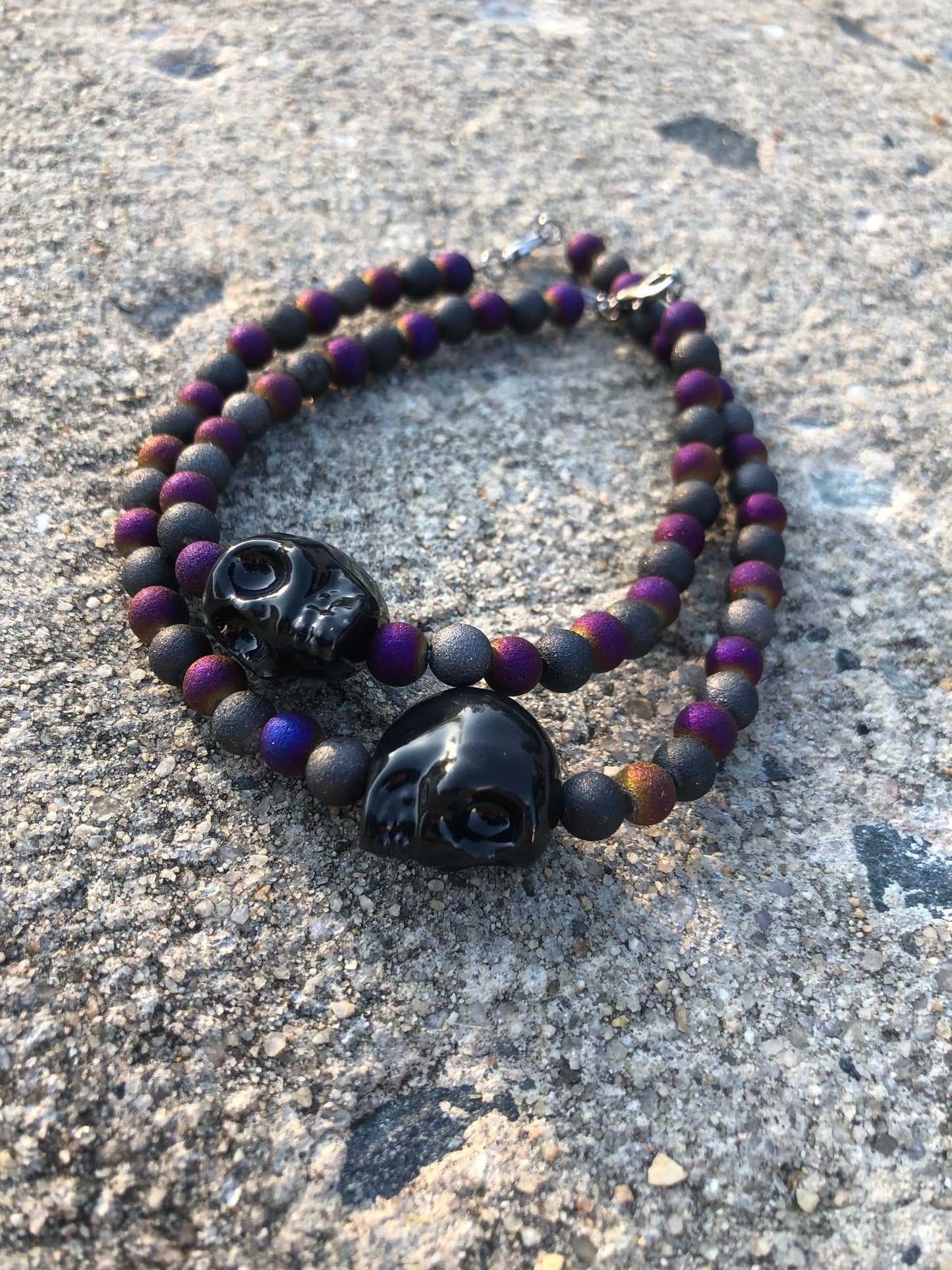 Skull Anklet and Bracelet