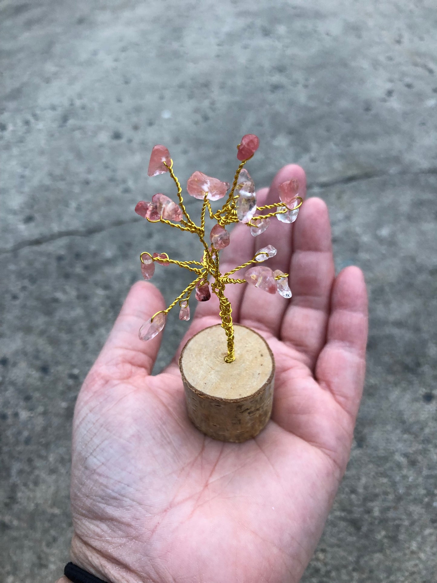 Small Cherry Quartz Tree
