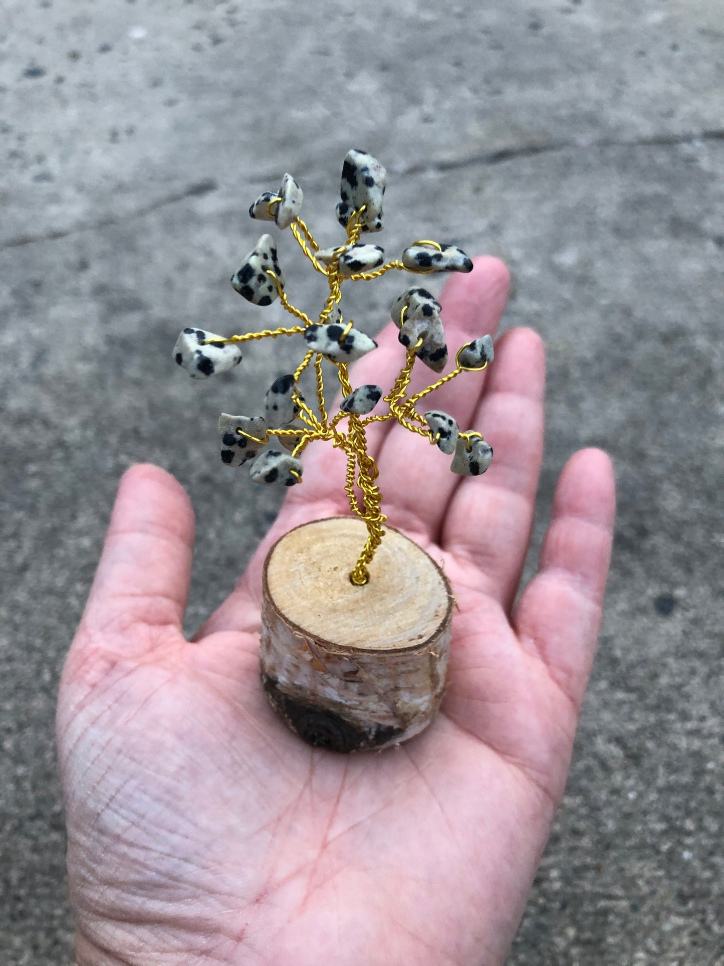Small Dalmatian Jasper Tree