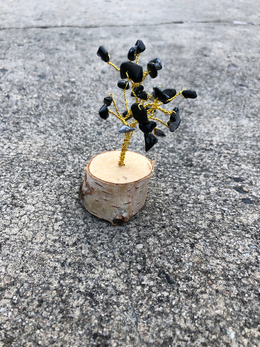 Small Snowflake Obsidian Tree