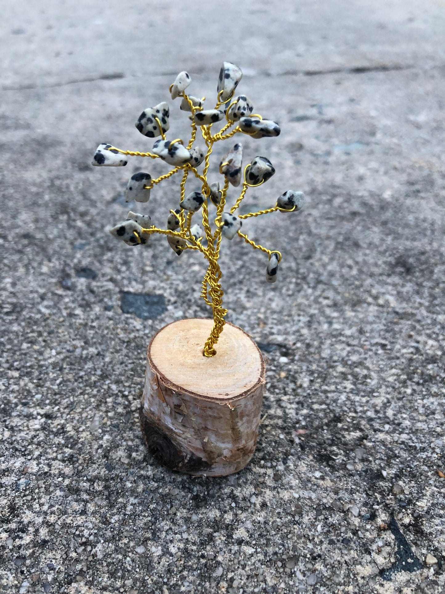 Small Dalmatian Jasper Tree