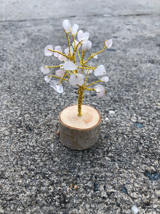 Small Rose Quartz Tree